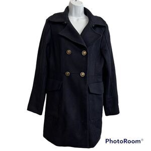 Gap Womens Navy Pea coat with pockets Size Medium